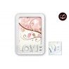 Κορνίζα Love White